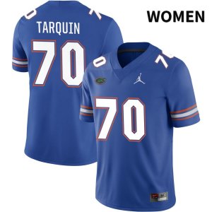 Women's Florida Gators #70 Michael Tarquin NCAA Jordan Brand Royal NIL 2022 Authentic Stitched College Football Jersey SEU6362LV